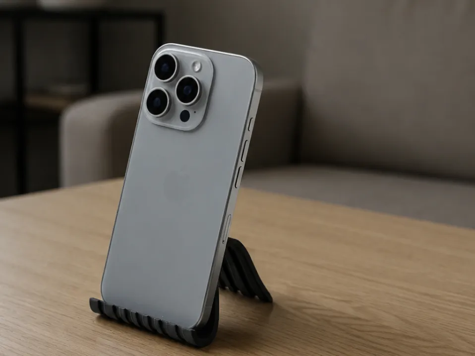 Minimalist Dalga Desenli Telefon Tutucu